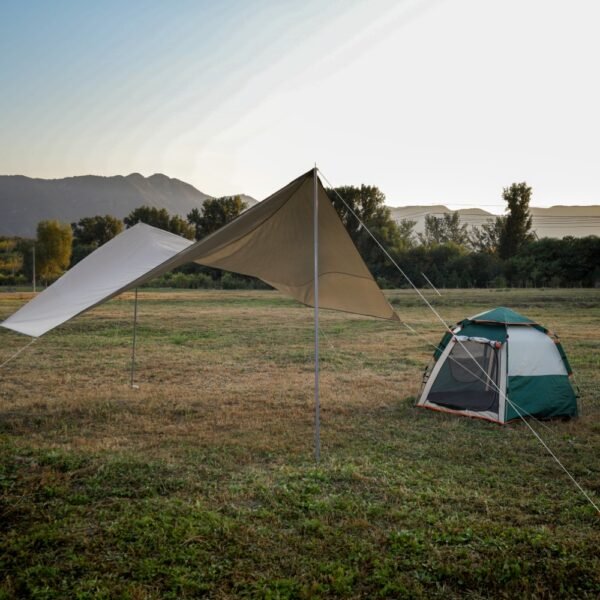 Manufacturer OEM Hexagonal Green Tent | Butterfly Shape Silver Coated Canopy