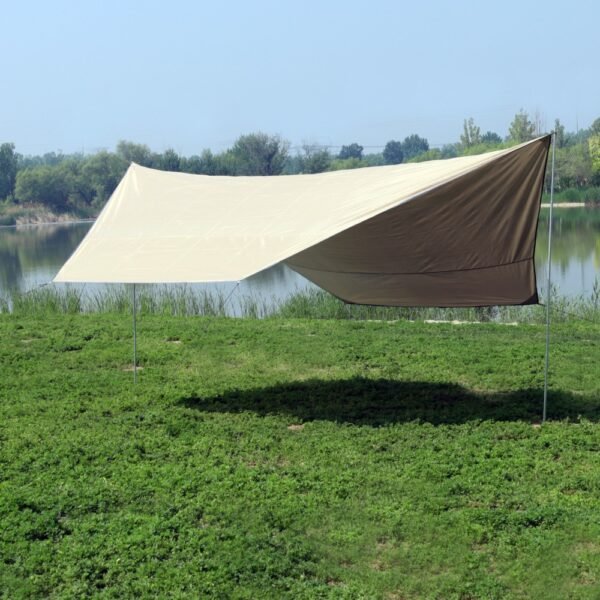 Manufacturer OEM Hexagonal Green Tent | Butterfly Shape Silver Coated Canopy - Image 5