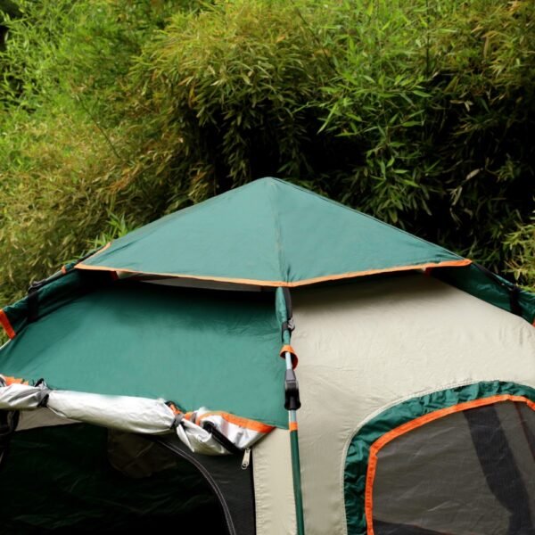 Manufacturer OEM Hexagonal Green Tent | Butterfly Shape Silver Coated Canopy - Image 9