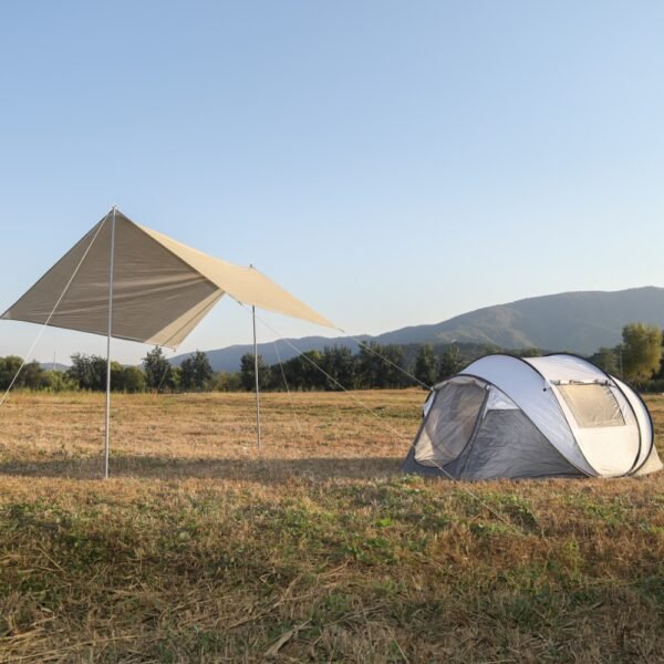 Outdoor Tent Suppliers Custom Tunnel-Type  Pop-Up Polyester Taffeta Camping Boat Tent with Silver-coated Canopy - Image 2