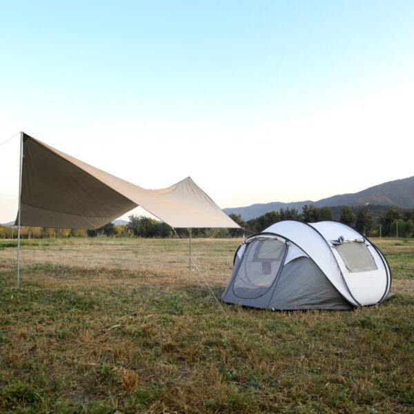 Custom Wholesale Ultralight Camping Tents |Pop-up Automatic Boat Tent and Butterfly Shape Silver-Coated Canopy