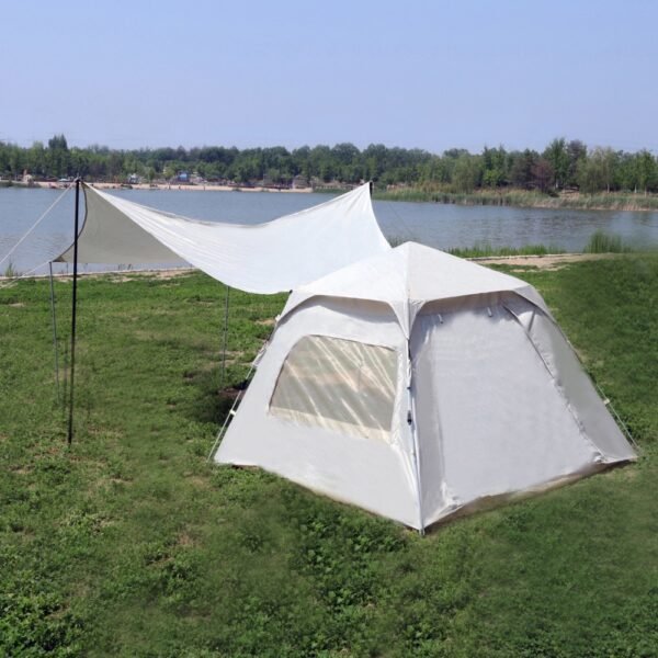 Camping Tent Wholesale Custom Quick Setup Foggy Grey Durable Portable Tents - Image 2