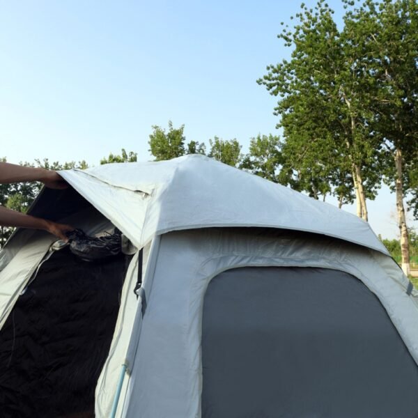 Factory Wholesaler OEM 2-in-1 Camping Tent Set | Single-Layer  Automatic Tent with Canopy - Image 3