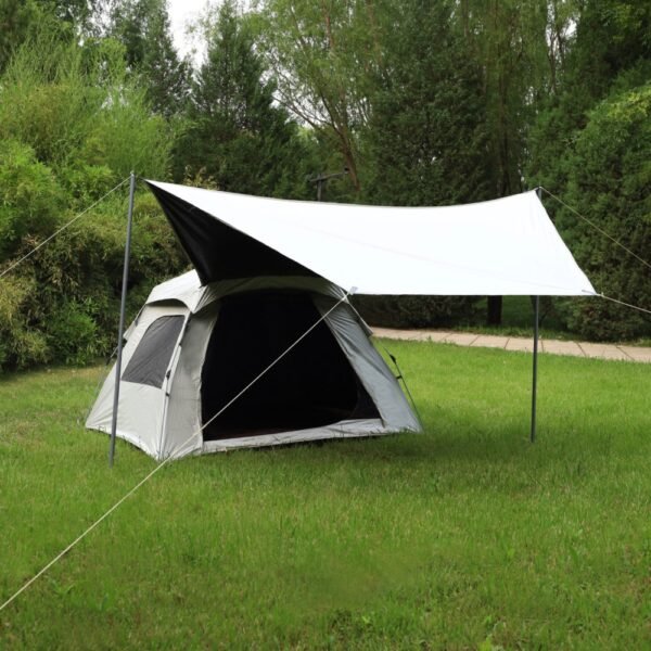 Factory Wholesaler OEM 2-in-1 Camping Tent Set | Single-Layer  Automatic Tent with Canopy