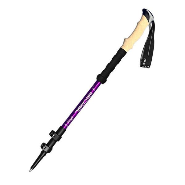 Manufacturer OEM Outdoor 3LS Externally-locked  Trekking Poles | Three-section Telescopic Aluminum Alloy Straight-handle  Hikking Poles - Image 6