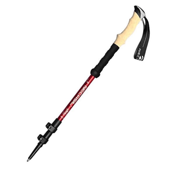 Manufacturer OEM Outdoor 3LS Externally-locked  Trekking Poles | Three-section Telescopic Aluminum Alloy Straight-handle  Hikking Poles - Image 7